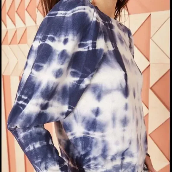 Ulla Johnson Philo Puff Sleeve Tie Dye Sweatshirt Size Large - Picture 3 of 8